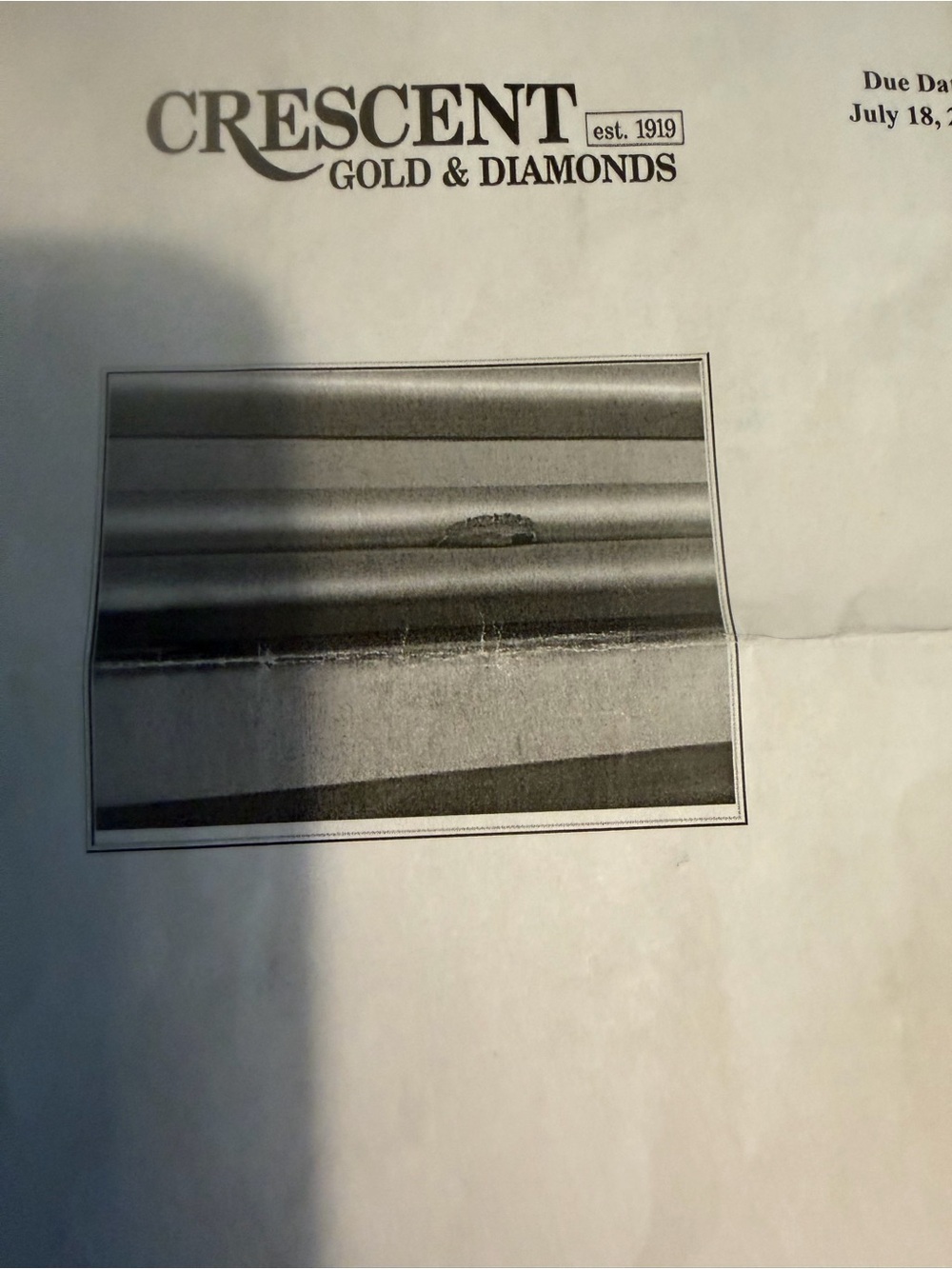 Crescent Gold & Diamonds Black and White Logo Header